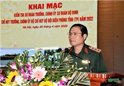 Bộ Quốc phòng kiểm tra sư đoàn trưởng, chính ủy sư đoàn bộ binh năm 2022